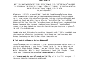 Thông báo 296/TB-VP 2021 kết luận về công tác phòng chống dịch COVID 19 Hà Nội