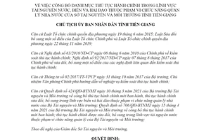 Quyết định 1244/QĐ-UBND 2021 thủ tục hành chính về tài nguyên nước Sở Tài nguyên Tiền Giang