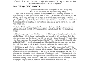 Công điện 749/CĐ-BCĐQG 2021 khẩn trương rà soát điều trị người bệnh COVID 19