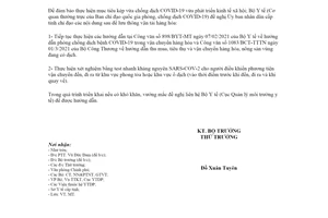 Công văn 4351/BYT-MT 2021 tăng cường phòng chống dịch COVID19 trong vận chuyển hàng hóa