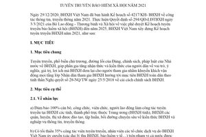 Kế hoạch 1420/KH-BHXH 2021 tuyên truyền bảo hiểm xã hội