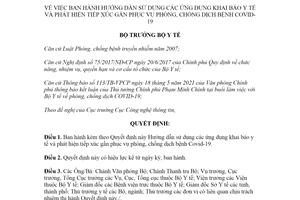 Quyết định 2666/QĐ-BYT 2021 hướng dẫn sử dụng ứng dụng khai báo y tế phòng chống Covid19