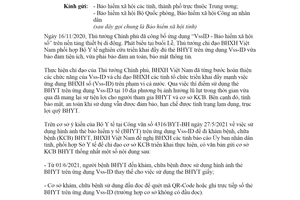 Công văn 1493/BHXH-CSYT 2021 sử dụng hình ảnh thẻ bảo hiểm y tế trên ứng dụng VSS ID