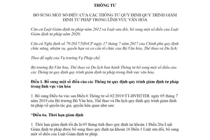 Thông tư 03/2021/TT-BVHTTDL bổ sung Thông tư quy trình giám định tư pháp trong văn hóa