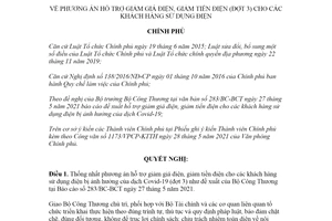 Nghị quyết 55/NQ-CP 2021 phương án hỗ trợ giảm giá điện cho các khách hàng sử dụng điện