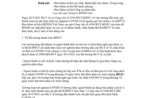 Công văn 1537/BHXH-CSYT 2021 hướng dẫn thanh toán chi phí xét nghiệm COVID19 theo bảo hiểm y tế