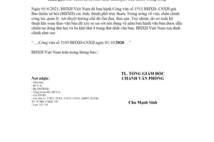 Công văn 1541/BHXH-VP 2021 đính chính Công văn 1511/BHXH-CSXH