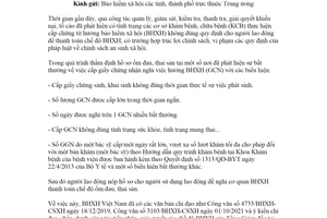 Công văn 1511/BHXH-CSXH 2021 chấn chỉnh công tác quản lý xét duyệt hưởng chế độ ốm đau