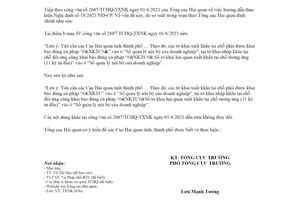 Công văn 2736/TCHQ-TXNK 2021 đính chính công văn 2687/TCHQ-TXNK