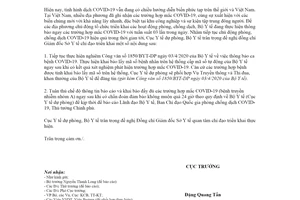 Công văn 475/DP-DT 2021 tăng cường quản lý báo cáo trường hợp mắc COVID 19