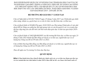 Quyết định 1667/QĐ-BGDĐT 2021 Nâng cao năng lực đội ngũ giảng viên cán bộ quản lý