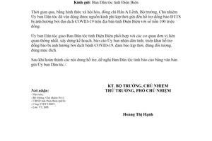 Công văn 695/UBDT-ĐPI 2021 hỗ trợ đồng bào dân tộc thiểu số bị dịch Covid 19