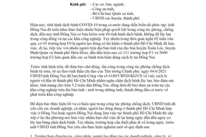 Công văn 6196/UBND-KGVX 2021 thực hiện biện pháp phòng chống dịch Covid19 tỉnh Đồng Nai