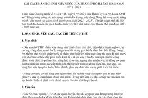 Kế hoạch 136/KH-UBND 2021 cải cách hành chính nhà nước Hà Nội