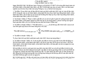 Công văn 4614/BYT-KHTC 2021 hướng dẫn nội dung Thông tư 04/2021/TT-BYT