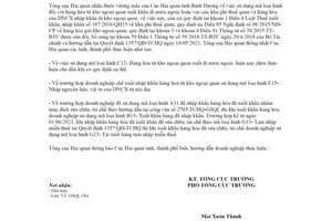 Công văn 2802/TCHQ-GSQL 2021 mã loại hình với hàng từ kho ngoại quan xuất khẩu đi nước ngoài