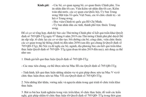 Công văn 2707/BNV-ĐT 2021 báo cáo kết quả thực hiện Quyết định 705/QĐ-TTg