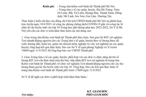Công văn 191/SYT-NVY 2021 xét nghiệm SAR CoV 2 cho lực lượng tham gia kỳ thi vào lớp 10 Hà Nội