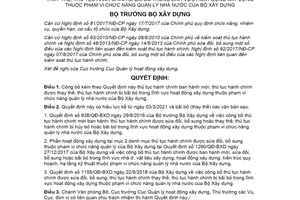 Quyết định 700/QĐ-BXD 2021 công bố thủ tục hành chính lĩnh vực hoạt động xây dựng