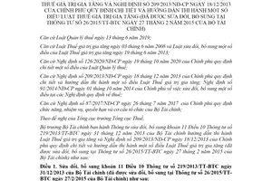 Thông tư 43/2021/TT-BTC sửa đổi Khoản 11 Điều 10 Thông tư 219/2013/TT-BTC