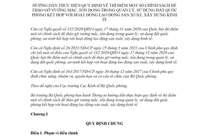 Thông tư 58/2021/TT-BQP quản lý sử dụng đất quốc phòng kết hợp với hoạt động xây dựng kinh tế