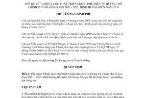 Quyết định 942/QĐ-TTg 2021 Chiến lược phát triển Chính phủ điện tử hướng tới Chính phủ số