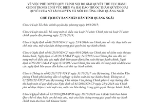 Quyết định 816/QĐ-UBND 2021 giải quyết thủ tục hành chính hải đảo Sở Tài nguyên tỉnh Quảng Ngãi