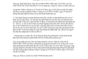 Công văn 1950/TCT-CS 2021 hóa đơn điện tử