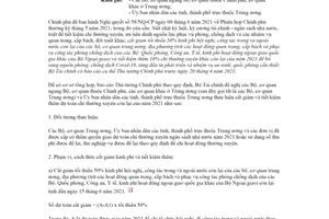 Công văn 6299/BTC-NSNN 2021 tiết kiệm chi thường xuyên theo Nghị quyết 58/NQ-CP