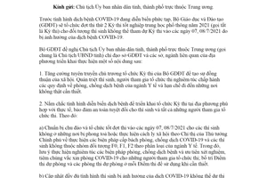 Công văn 2515/BGDĐT-QLCL 2021 tổ chức Kỳ thi tốt nghiệp trong bối cảnh dịch bệnh COVID19