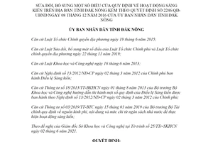 Quyết định 801/QĐ-UBND 2021 sửa đổi Quyết định 2246/QĐ-UBND tỉnh Đắk Nông