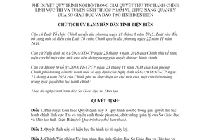 Quyết định 1057/QĐ-UBND 2021 giải quyết thủ tục hành chính về Thi Sở Giáo dục tỉnh Điện Biên