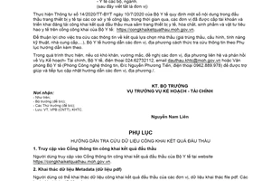 Công văn 4885/BYT-KH-TC 2021 tra cứu kết quả đấu thầu trên Cổng công khai của Bộ Y tế