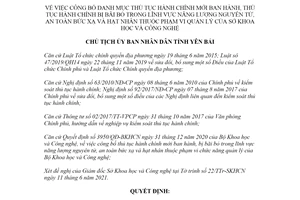 Quyết định 1169/QĐ-UBND 2021 thủ tục hành chính năng lượng nguyên tử Sở Khoa học tỉnh Yên Bái