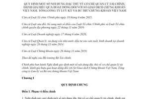 Nghị định 59/2021/NĐ-CP quản lý tài chính đánh giá hiệu quả hoạt động Sở Giao dịch chứng khoán Việt Nam