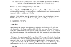 Kế hoạch 6654/KH-UBND 2021 tổ chức đối thoại giữa Chủ tịch Ủy ban tỉnh với thanh niên Đồng Nai