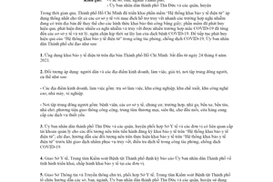 Công văn 2059/UBND-VX 2021 khai báo y tế điện tử tại Thành phố Hồ Chí Minh