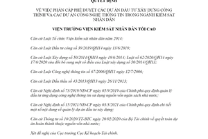 Quyết định 60/QĐ-VKSTC 2021 phê duyệt dự án đầu tư xây dựng công trình trong ngành kiểm sát