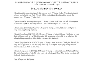 Quyết định 08/2021/QĐ-UBND Quy chế tuyển dụng công chức xã phường tỉnh Bắc Kạn