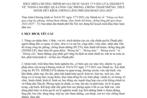 Kế hoạch 150/KH-UBND 2021 thực hiện Chương trình 10-Ctr/TU thành phố Hà Nội