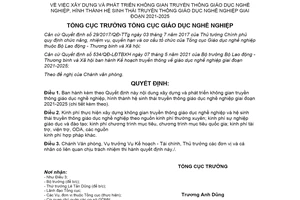 Quyết định 270/QĐ-TCGDNN 2021 phát triển không gian truyền thông giáo dục nghề nghiệp