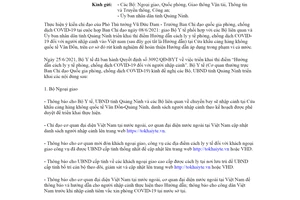 Công văn 5142/BYT-MT 2021 Hướng dẫn cách ly y tế người nhập cảnh tại Cửa khẩu Vân Đồn