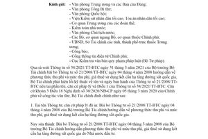 Công văn 6781/BTC-CST 2021 đính chính Thông tư 38/2021/TT-BTC