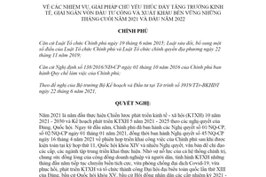 Nghị quyết 63/NQ-CP 2021 giải pháp chủ yếu thúc đẩy tăng trưởng kinh tế giải ngân vốn đầu tư công