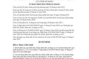 Quyết định 32/2021/QĐ-UBND tiêu chuẩn sử dụng xe ô tô trang bị cho cơ quan An Giang