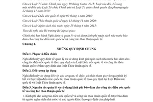 Nghị định 65/2021/NĐ-CP sử dụng kinh phí ngân sách bảo đảm công tác điều ước quốc tế