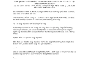 Công văn 6309/CTTPHCM-TTHT 2021 hướng dẫn chính sách thuế Cục Thuế Hồ Chí Minh