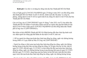 Công văn 2525/BHXH-QLT 2021 lập danh sách theo Công văn 2209/UBND-KT Bảo hiểm Hồ Chí Minh