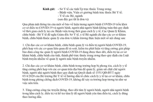 Công văn 789/KCB-NV 2021 quản lý người bệnh COVID 19