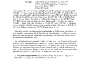 Công văn 5378/BYT-KHTC 2021 mức giá thanh toán chi phí thực hiện xét nghiệm COVID19